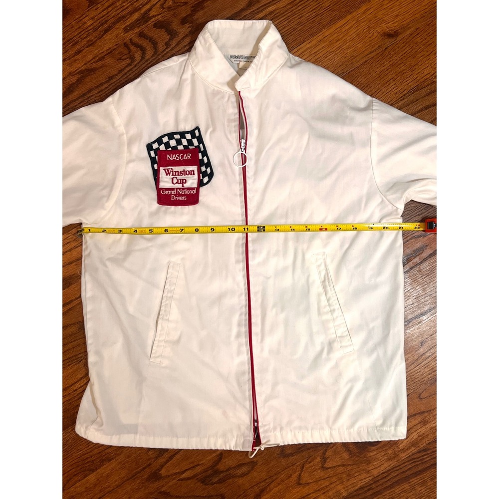 Vintage NASCAR Winston Cup Grand National Drivers Racing Jacket White RMD Mens - Picture 12 of 14